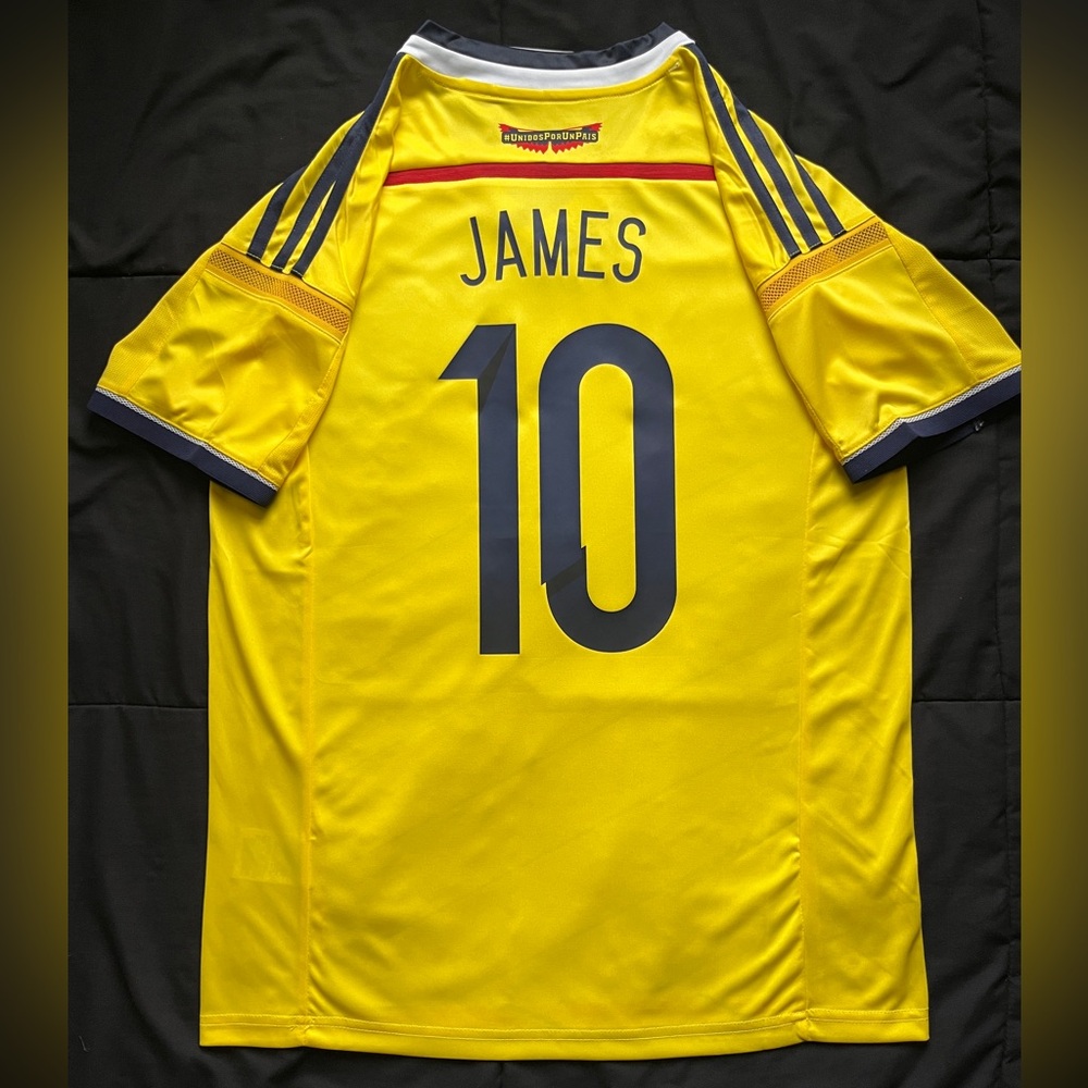 James Colombia #10 Retro 2014 Home Soccer Football Jersey Yellow M-XL